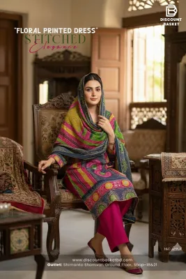 Cotton Floral Printed Stitched 3Pc Set